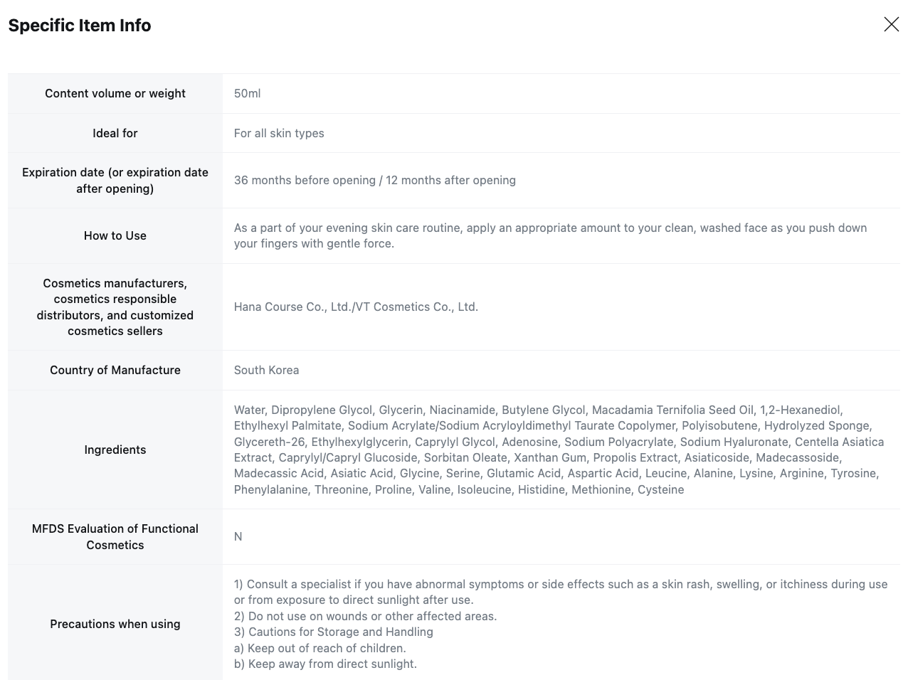 VT Reedle Shot 100 50mL (+ 3x FREE Reedle Shot 300 1mL & 3x FREE PDRN Essence 1.5mL)