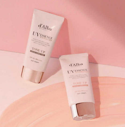 d'Alba Waterfull Pink Tone-Up Sun Cream Duo Set | 50ml + 50ml (2 FOR 1 DEAL)