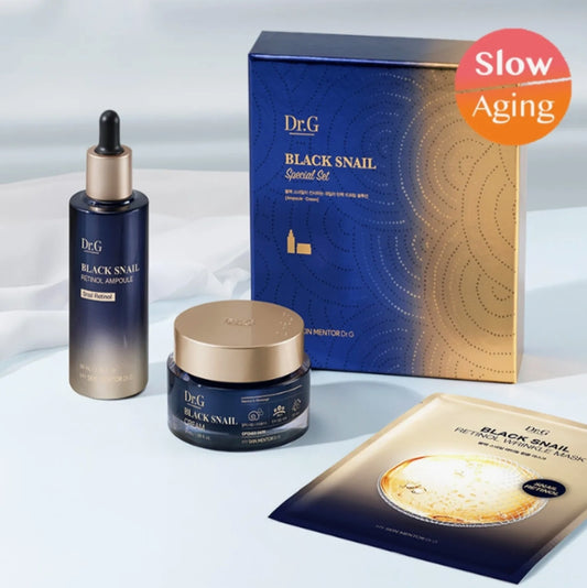 Dr.G Black Snail Retinol 3P Set (Cream 50ml+Ampoule 50ml+Wrinkle Mask Sheet)